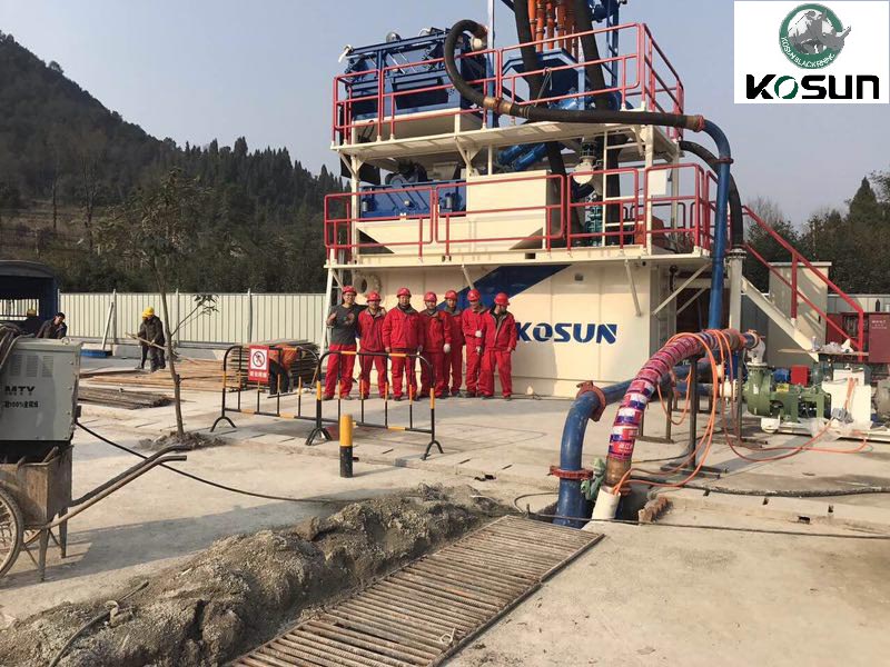 中國重慶觀景口水利水電樞紐項(xiàng)目穿山頂管作業(yè)泥水處理現(xiàn)場(chǎng)